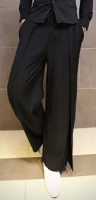 Мужская одежда уличная мода винтажные индивидуальные широкие брюки повседневные брюки со шнуровкой трендовые Брюки Сценические костюмы певицы - Цвет: Черный
