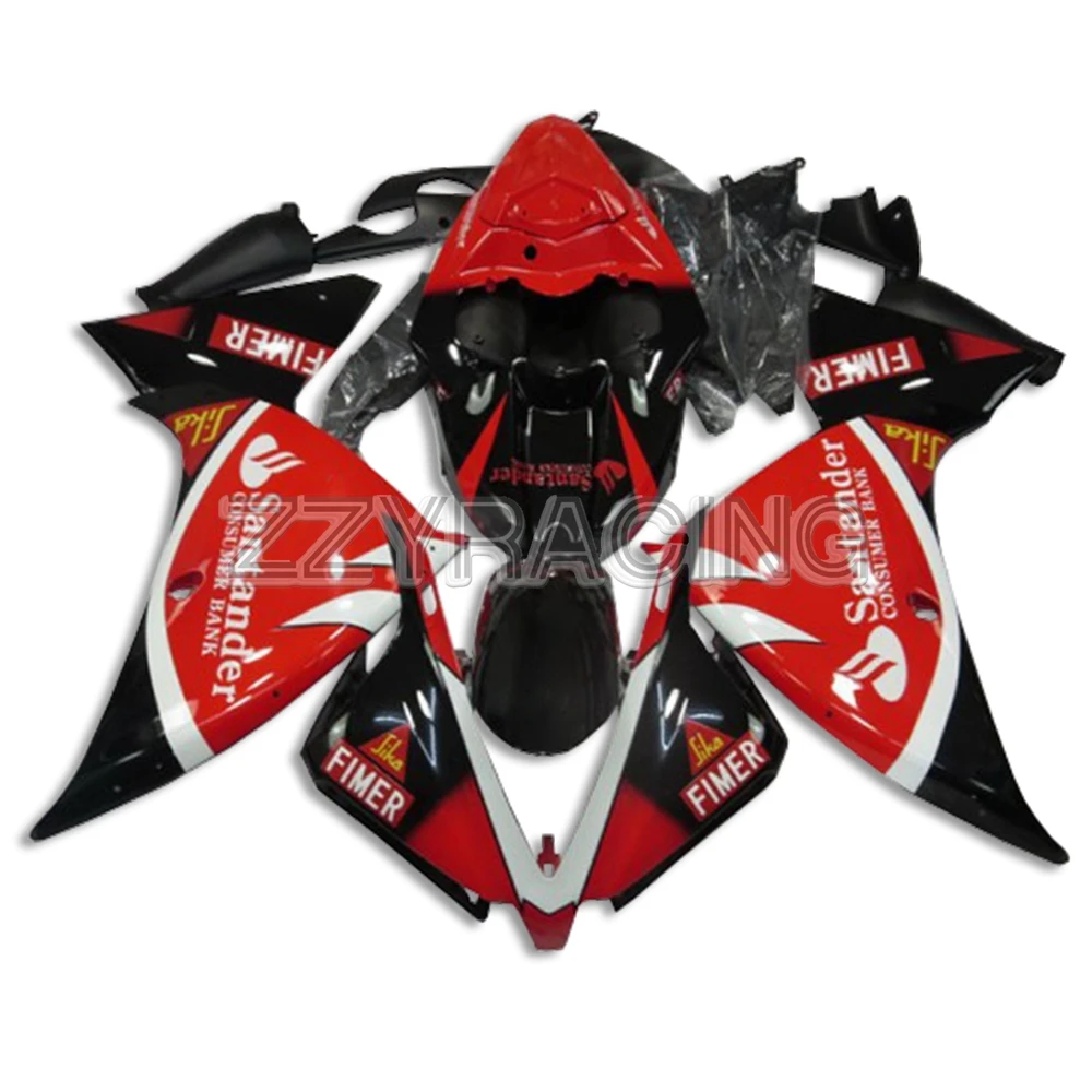 Инжекционные Обтекатели для Yamaha YZF R1 2009- панели ABS пластиковые чехлы YZF1000 R1 полный корпус работы Черный Красный Cowlings комплект