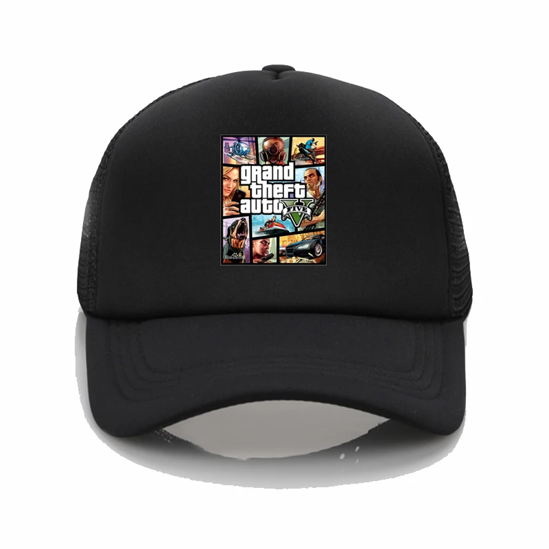 НОВАЯ шапка Grand Theft Auto V 5 GTA бейсболки Горячая игра вентиляторы Кепка крутая летняя