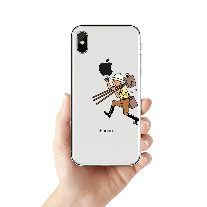 Как Aventuras Де Тинтин силиконовый Suave TPU Caso Capa Para o iphone XR 10 8 7 Plus 6 6 s Plus 5 XS Max 5 5C 4 4s Caso Fundas Coque