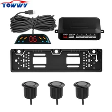 OEPZ303-L LED European Car License Plate Rückfahrsystem 3 Parksensoren Mit BiBi Alarm Sound