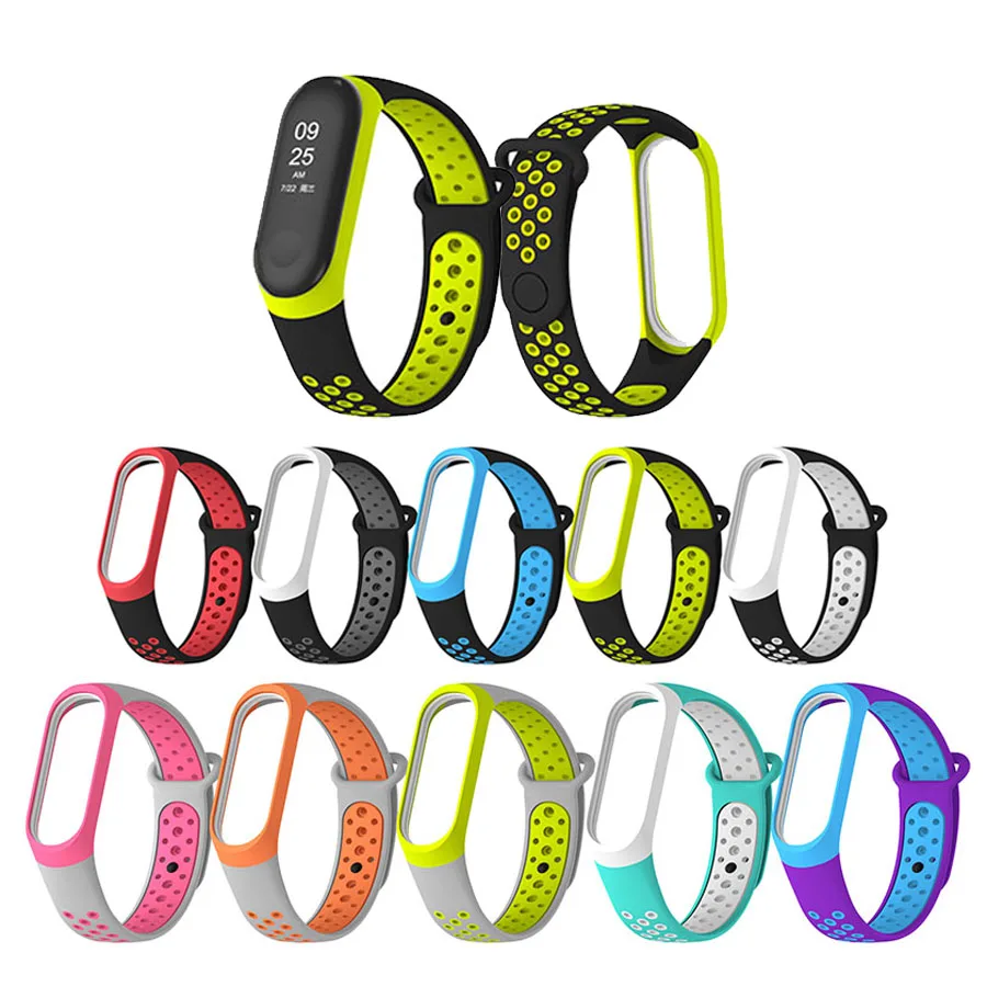

For Mi Band 3 Bracelet Sport Silicone Wrist Strap for Xiaomi Mi Band 3/4 Wristband Replacement Band for Mi Band 3 Accessories