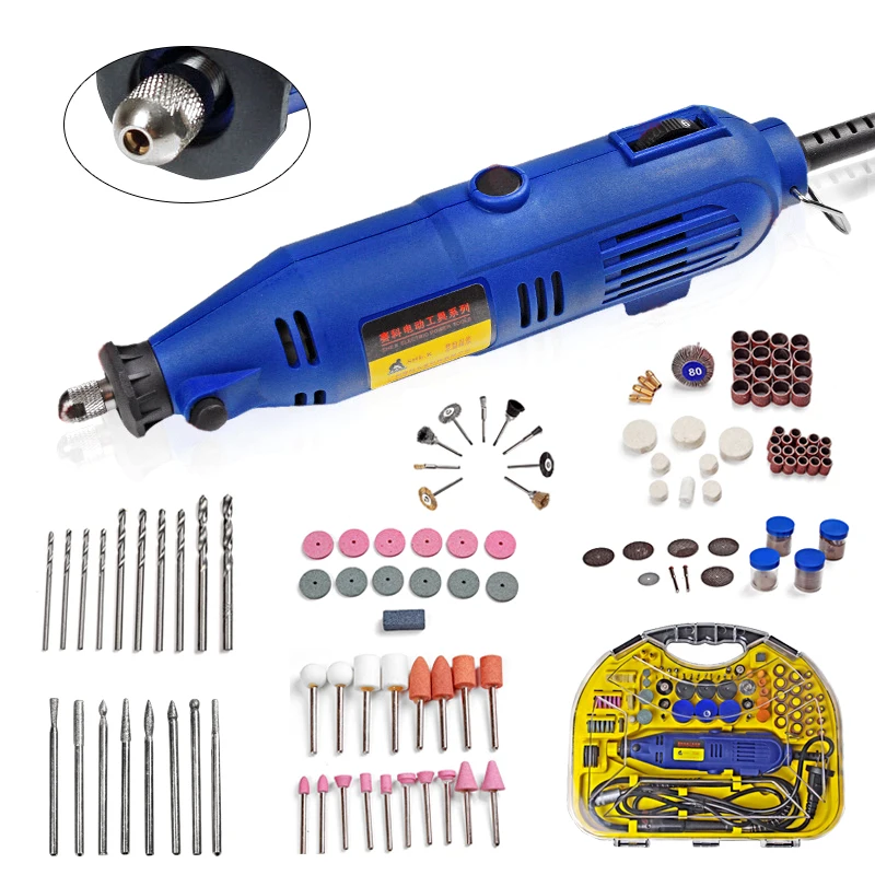 130W Mini Electric Drill Variable Speed Rotary Tool Multifunctional Mini Drill 211pcs Power Tool