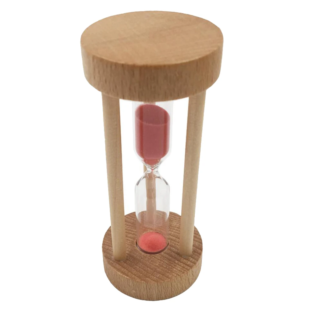 1Pcs 3minutes Wooden Frame Colorful Hourglass Sandglass Sand Clock Timers Kitchen Egg Cooking Timer Counts Watch