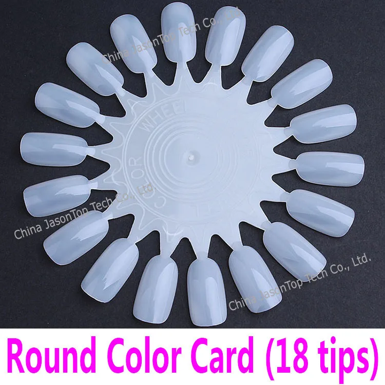 

18 Tips 1pc Roundness Nail Art Practice Design Training Polish Color Display Card Nail Color Chart Round Color Showing Card