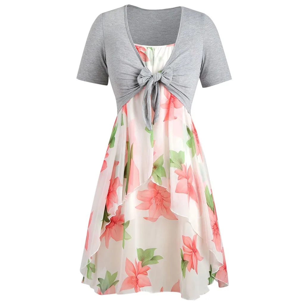 Бесплатная Страусиная мода женское летнее крутое Повседневное платье с коротким