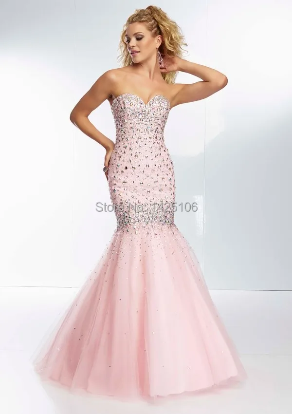 Online Buy Wholesale light pink mermaid prom dress from China ...