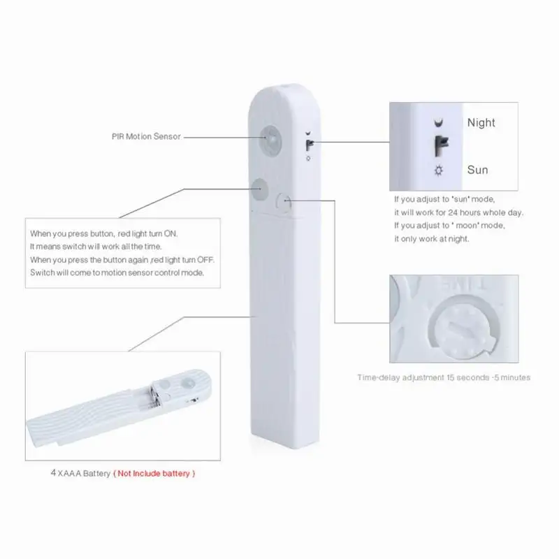 Wireless Motion Sensor LED Strip Battery Powered Waterproof Strip Lamp Under Bed Light For Closet, Wardrobe, Cabinet, Stairs (14)