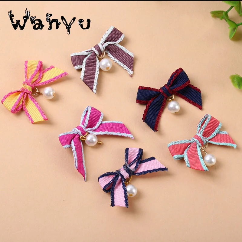 Different style children bow tie wholesale handmade children's clothing accessories diy craft bow tie, diy hair clip materials