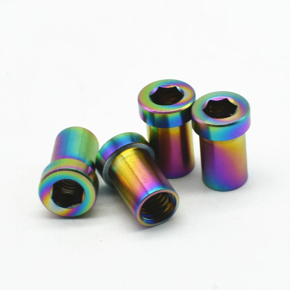 Titanium bolts C shif nuts M6X15mm rainbow color  (1)