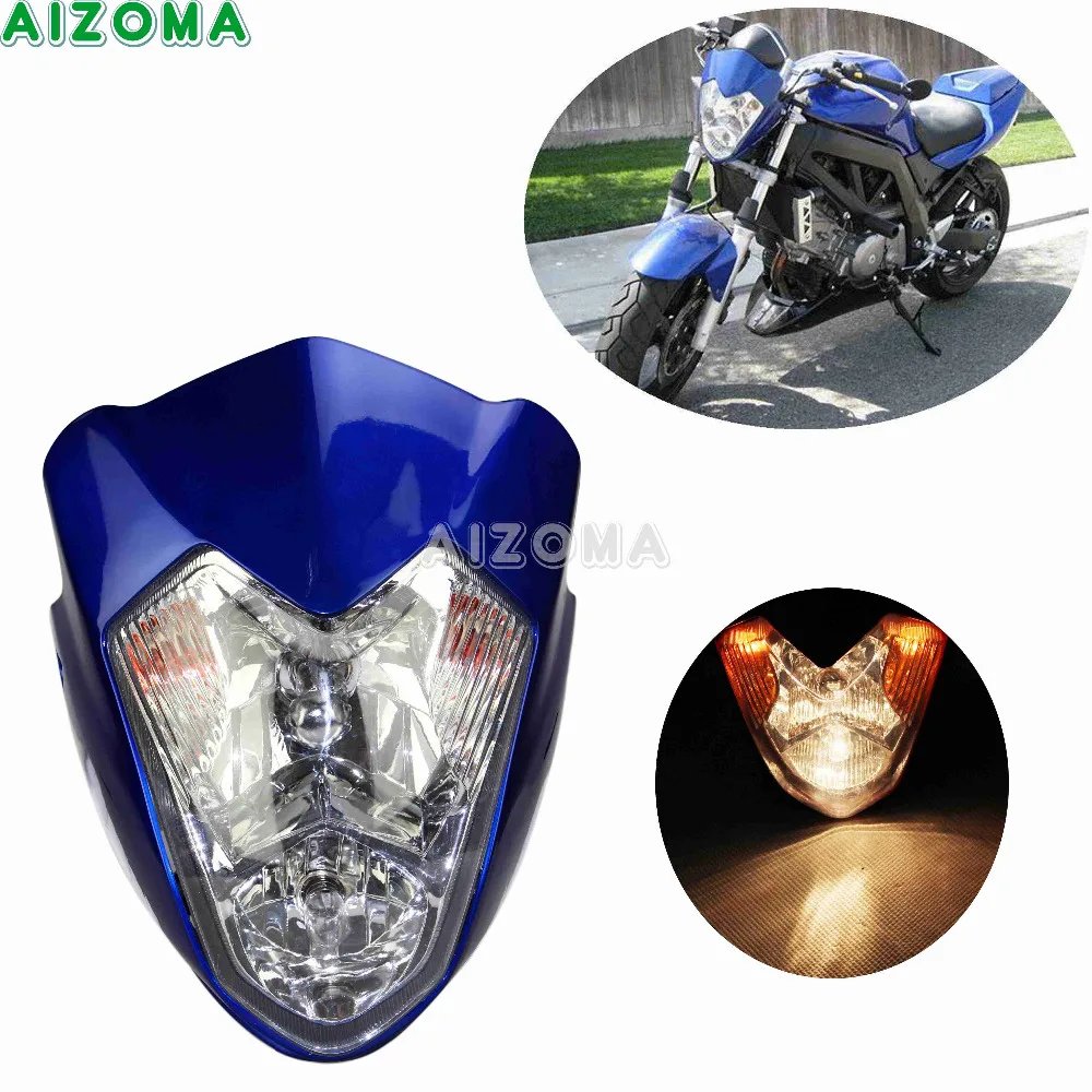 

12v/10w Headlight Assembly For Dual Sport Motorcycles Dirt Bikes Street Fighter Naked Motorcycles Universal Headlamp Fairing