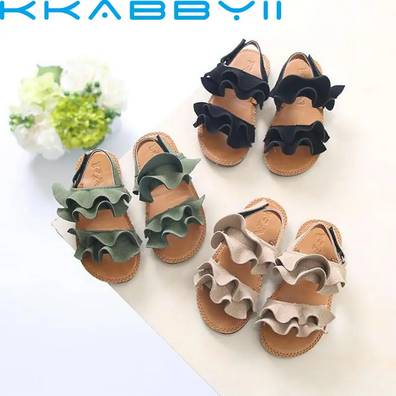 

New Fashion Big Flower Summer Sandals Toddler Girls Shoes Children Sandals Girls Princess Soft Shoes Kids