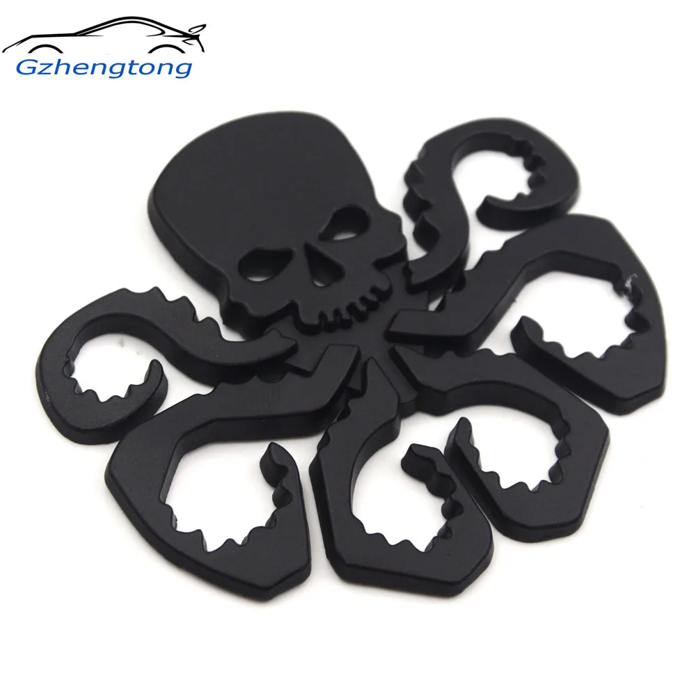 

Gzhengtong 7x6.5cm Skull HEIL HYDRA Avengers SHIELD Emblem Badge Logo Motorcycle Car Styling Cool Decoration DIY Sticker