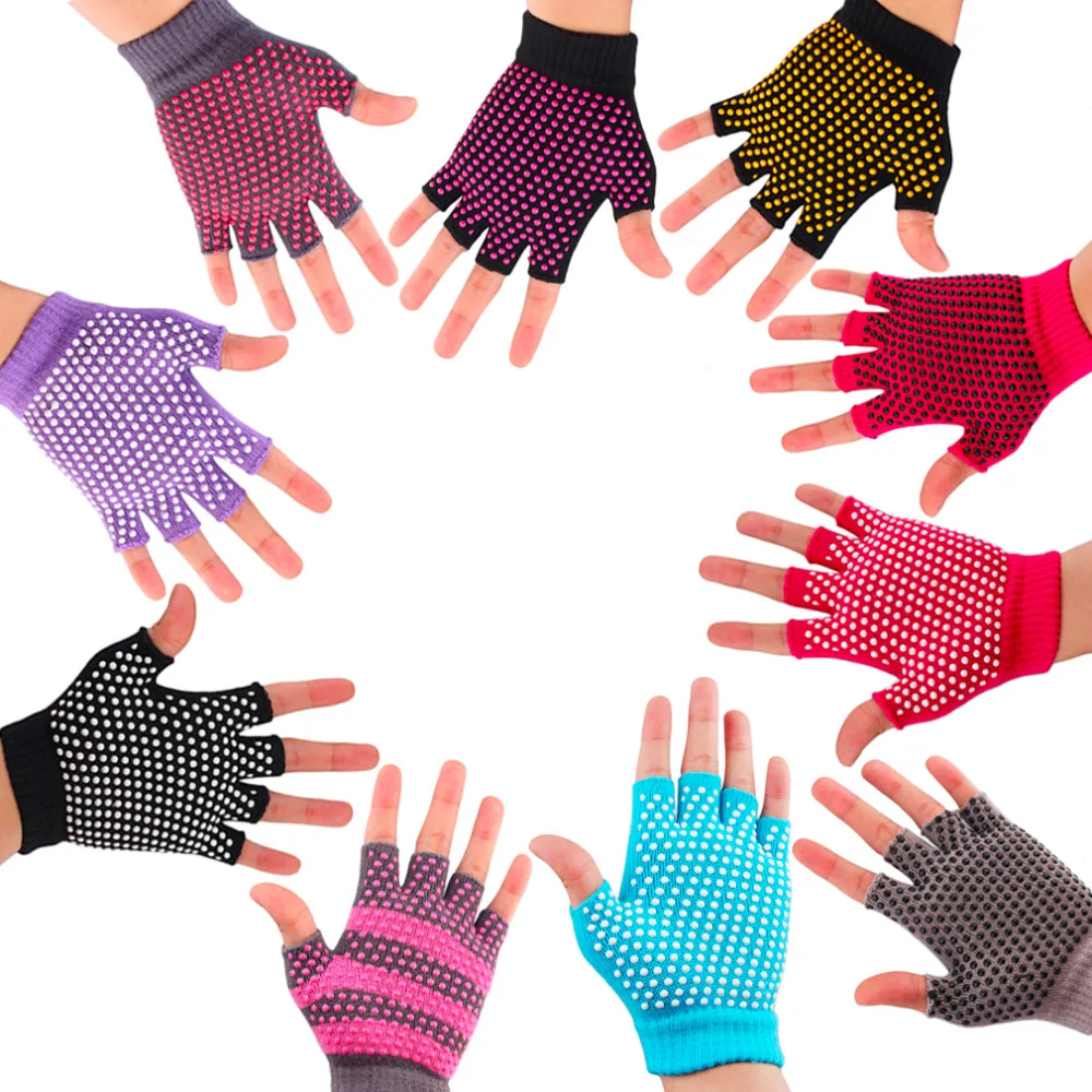 

Breathable Sweat-Absorbent Gym Body Building Training Fitness Yoga Fingerless Non Slip Exercise Gripping Gloves drop shipping