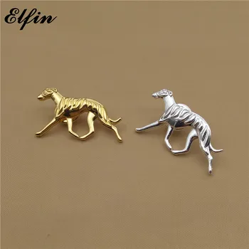 

Elfin Wholesale Whippet Brooches Gold Color Silver Color Trendy Whippet Dog Brooches Jewellery Men