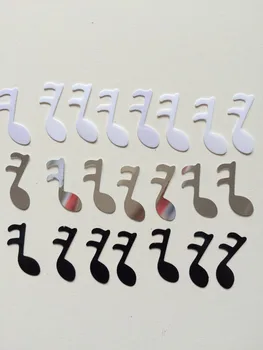 

1000pcs Wedding Table Scatters silver black white mixture Confetti Music Notes Lrg Blk/Wht Music Note Confetti