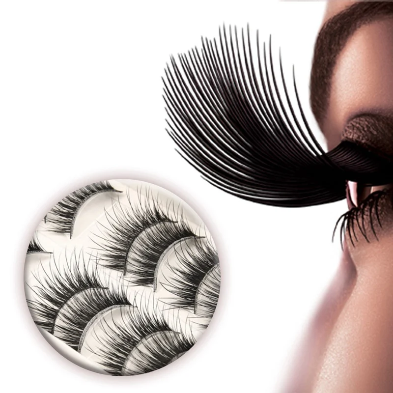 10 pairs/Set Natural Thick Full False Eyelashes Super Long Criss Cross