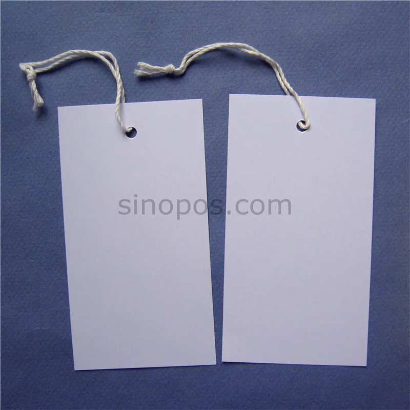 12x6.5cm Pre strung PVC Outdoor Tags, Packaging Label, PVC Price tag