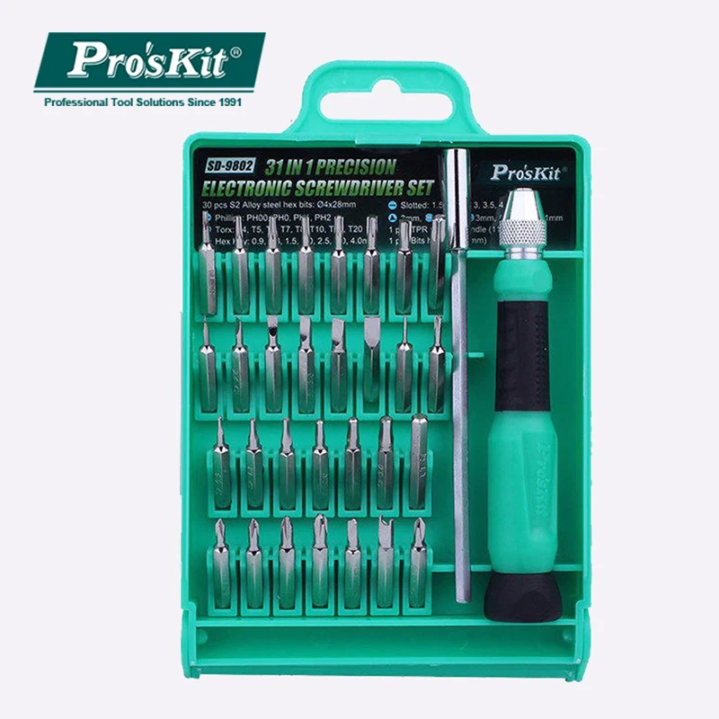 

Pro'skit SD-9802 31 IN 1 Precision Electronic Screwdriver Set Repairing Tool Appliances Torx Screw Driver