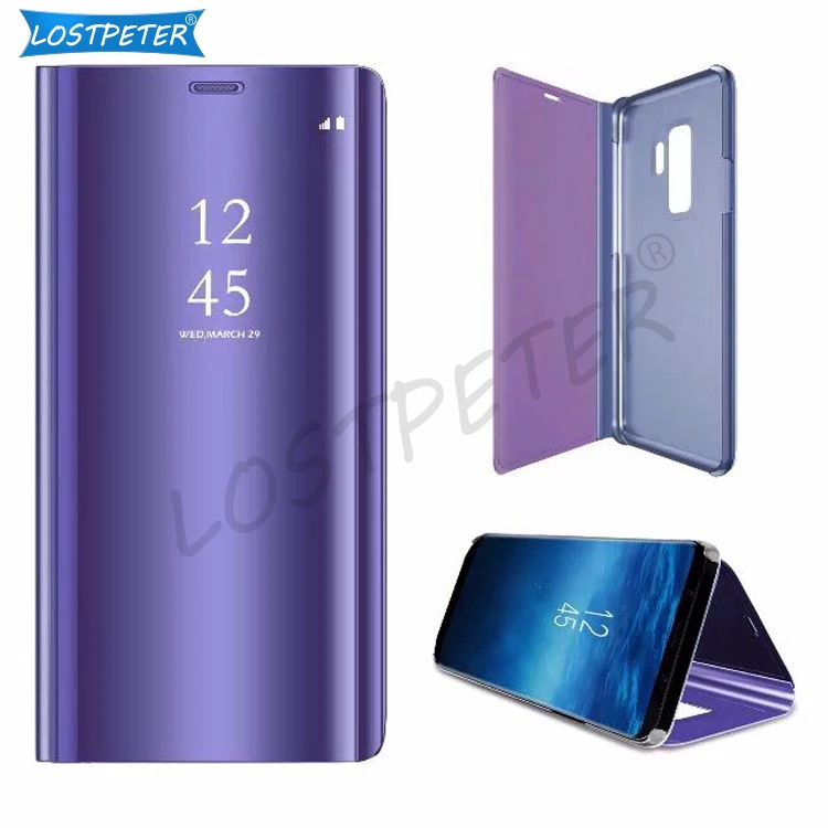 for samsung galaxy J5 J7 a7 a5 2017 Flip case S7 edge S9 S8 plus Mirror Smart View Stand Case Cover |