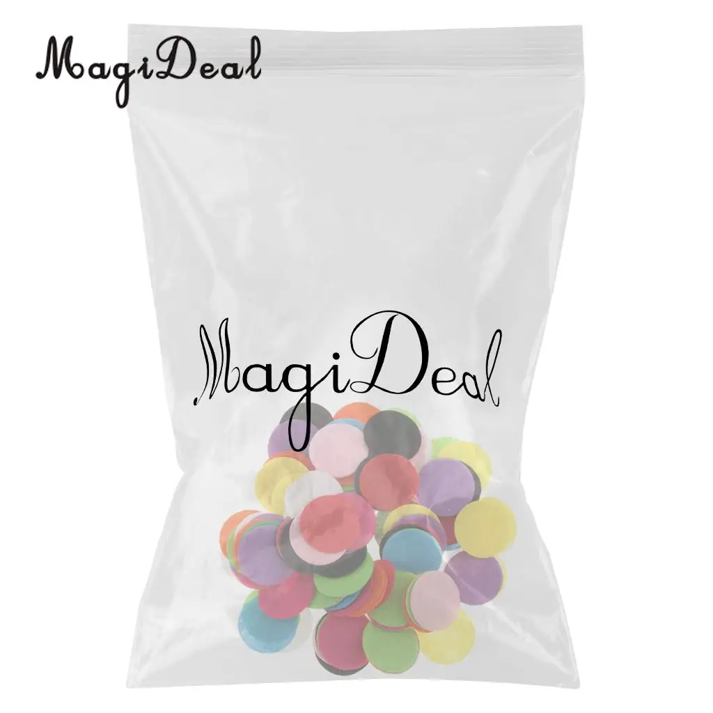 MagiDeal Hot 100Pcs Rainbow Color Round Felt Table Confetti Wedding Scatter DIY for Christmas Birthay Party Home Garden Decor