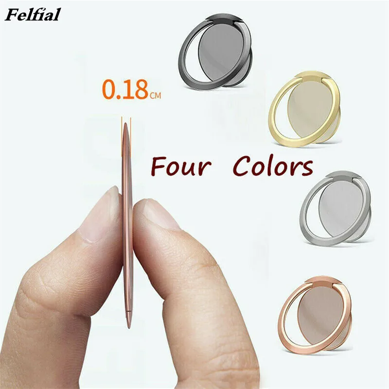 Ultra Thin Phone Ring Finger Socket Stand 360 Rotation Metal Grip Ring Holder for iphone xiaomi