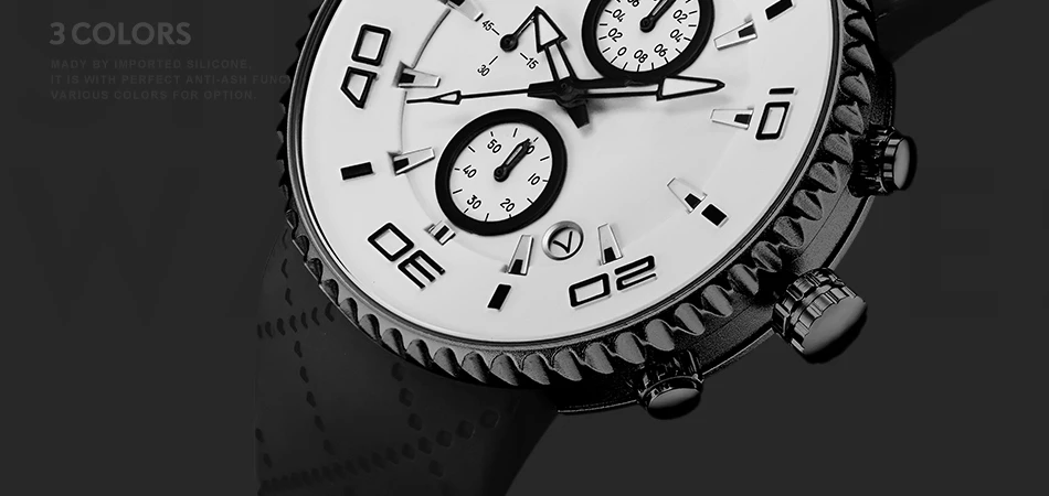 Спортивные Часы для отдыха Мужские Секундомер 30 м Водонепроницаемые Часы Reloj Hombre SINOBI Спортивные Часы С Хронографом