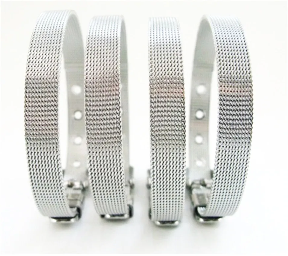Bracelet Jewelry Stainless Steel Bracelet for Men Resin Mesh Armband Bangles Slide Charms for Jewelry Making Rose Black Blue Color Women Bracelet