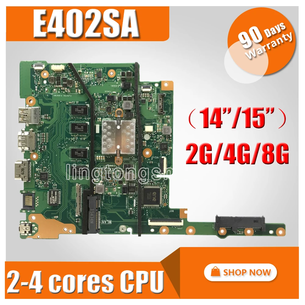 2G RAM N3050 CPU E402SA E502SA материнская плата для ноутбука For Asus E402S E502S E402 E502 тест