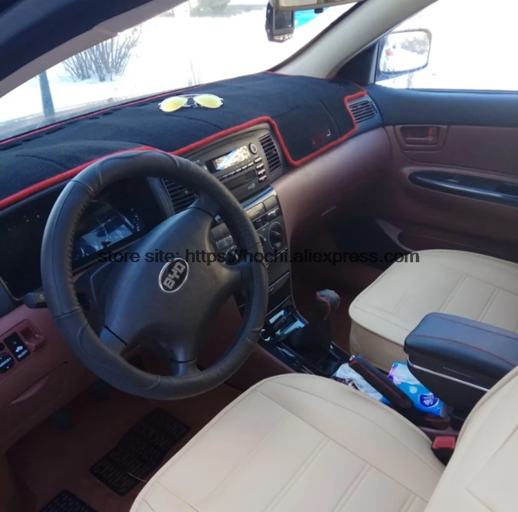 Для BYD F3 F3DM F3R 2005-13 двойной слой геля кремнезема Приборная панель автомобиля Инструмент платформа регистрации Избегайте Light коврики крышка Стикеры