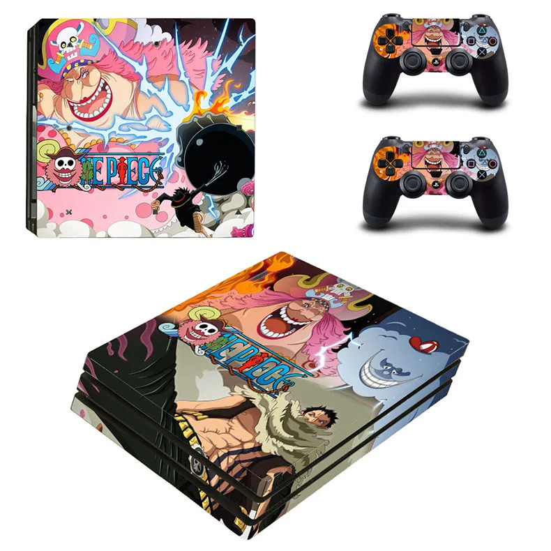 YSP4P-2595 Аниме PS4 Pro стикер кожи s Play станция 4 Pro one piece Наклейка для sony Playstation 4 Pro консоль и два контроллера - Цвет: YSP4P-2595