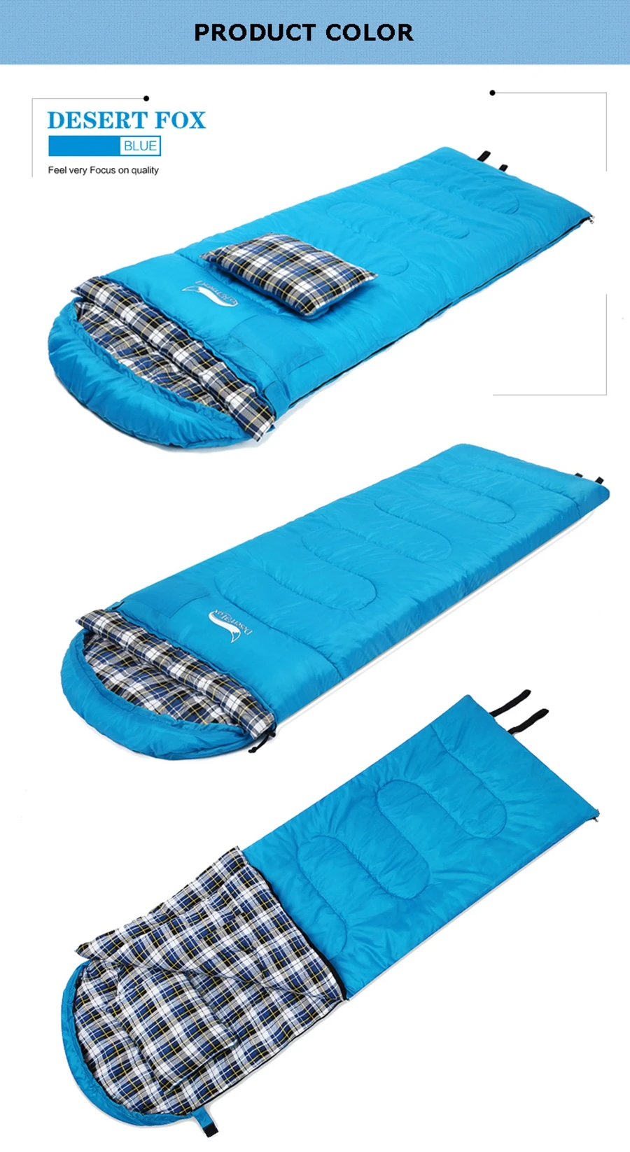 Sacos de dormir da flanela do algodão do deserto & da raposa com descanso