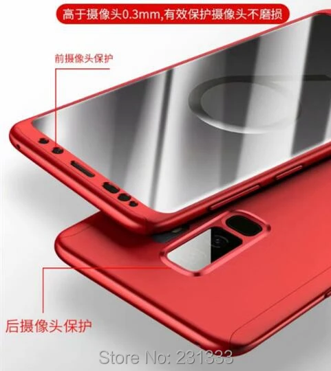 C-ku 360 Degree Full Body Tempered Glass Hard PC Case For Samsung Galaxy S9 PLUS NOTE8 S8 S7 EDGE Cover Skin Luxury 1pcs | Мобильные