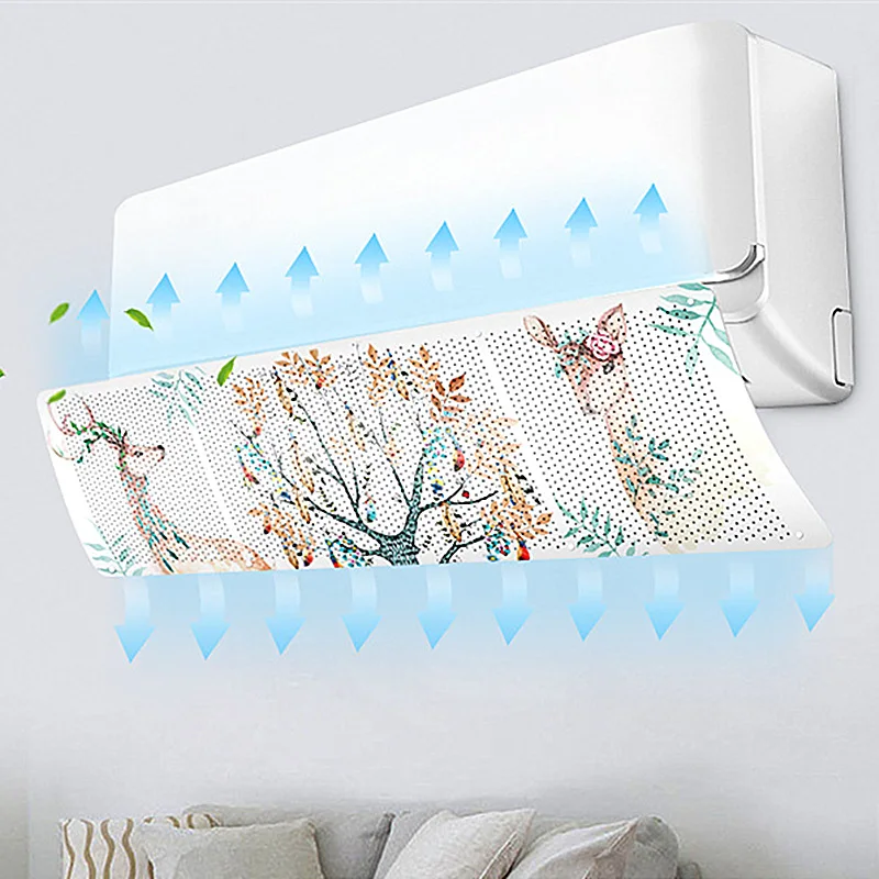 

1Pcs Adjustable Indoor Dear Air Conditioner Cover Wind Guide Board Air Conditioning Baffle Wind Shield Straight Blow Windscreen