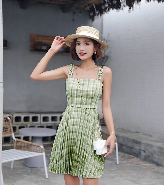 GRUIICEEN сексуальное короткое мини-платье vestidos плиссированное летнее новое платье