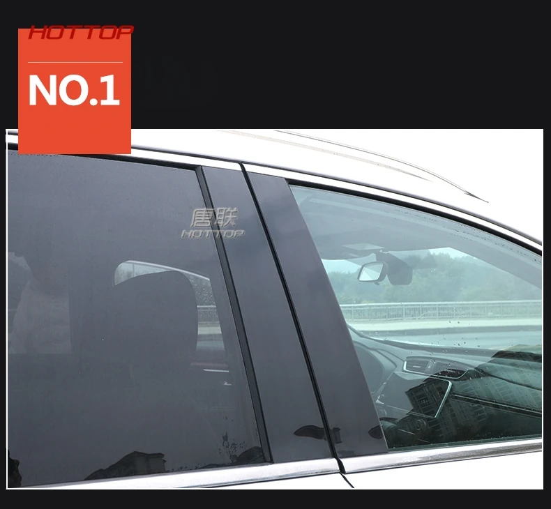 Глянцевый черный автомобиль BC окно столб против царапин зеркальная поверхность наклейка PC post Обложка для Honda CRV civic Vezel HRV