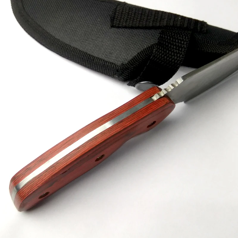 Маленький прямой нож 440C стальное лезвие Походный нож тактический нож фиксированное лезвие ножи с нейлоновой оболочкой