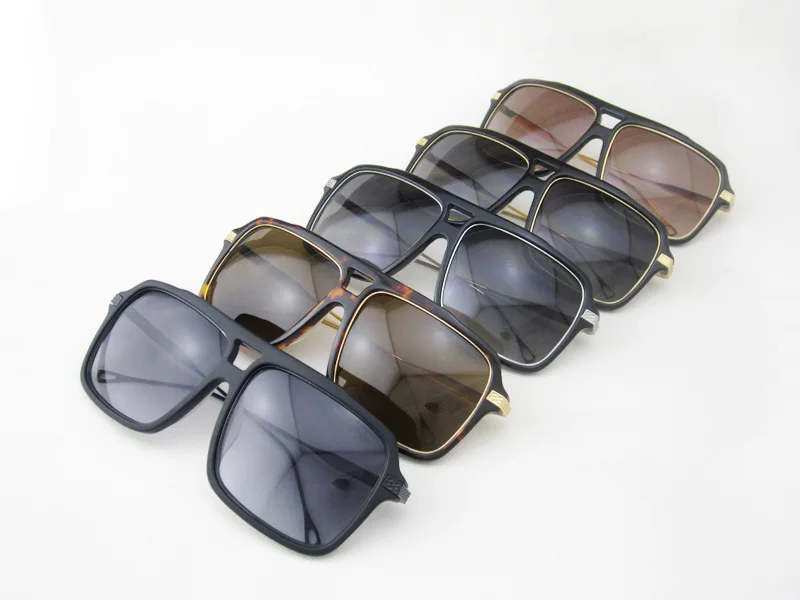 Европейские Новые знаменитые брендовые дизайнерские ретро очки с прозрачными градиентными линзами, черные солнцезащитные очки больших размеров, роскошные мужские/женские очки с коробкой