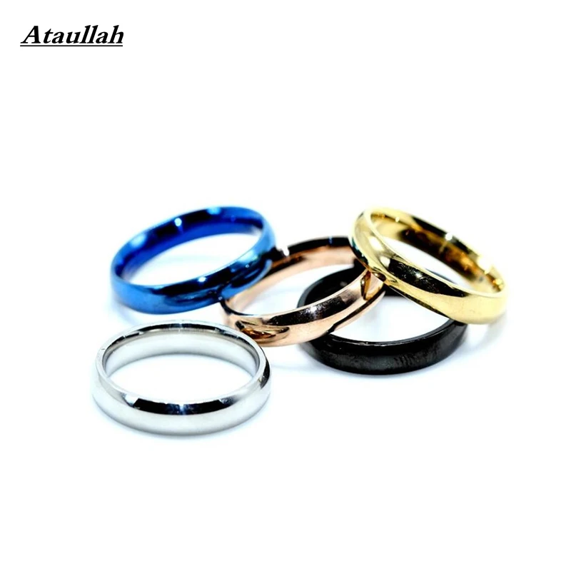 

Ataullah Titanium Steel Rose Gold Anti-allergy Smooth Simple Wedding Couples Rings Bijouterie for Men or Woman Gift RWD7-149