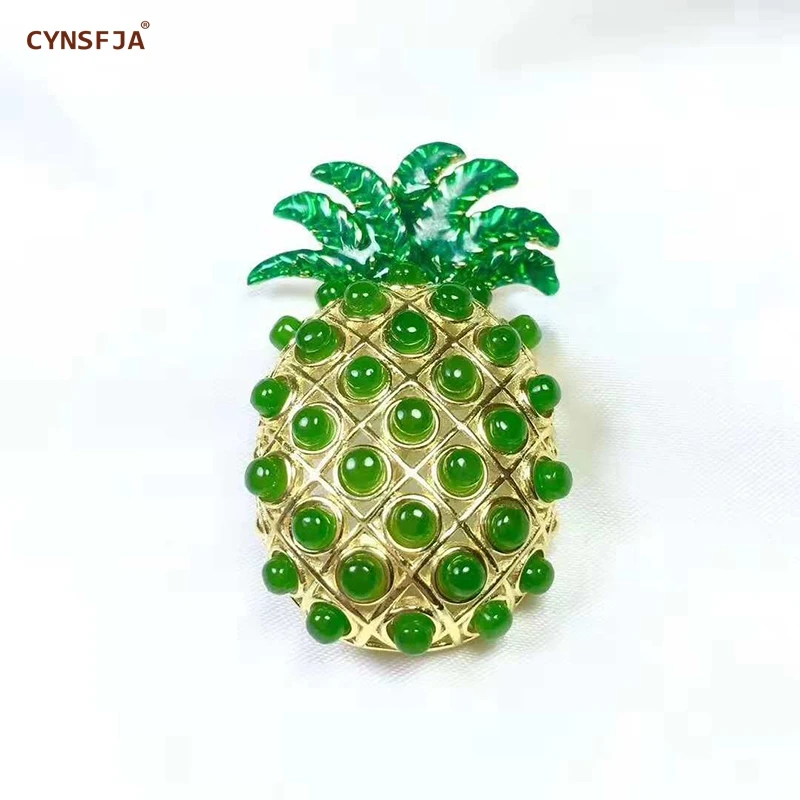 

Certified Natural Hetian Jade Jasper Nephrite Lucky Jade Brooches Breast Pin Handmade High Quality Elegant Wonderful Gifts
