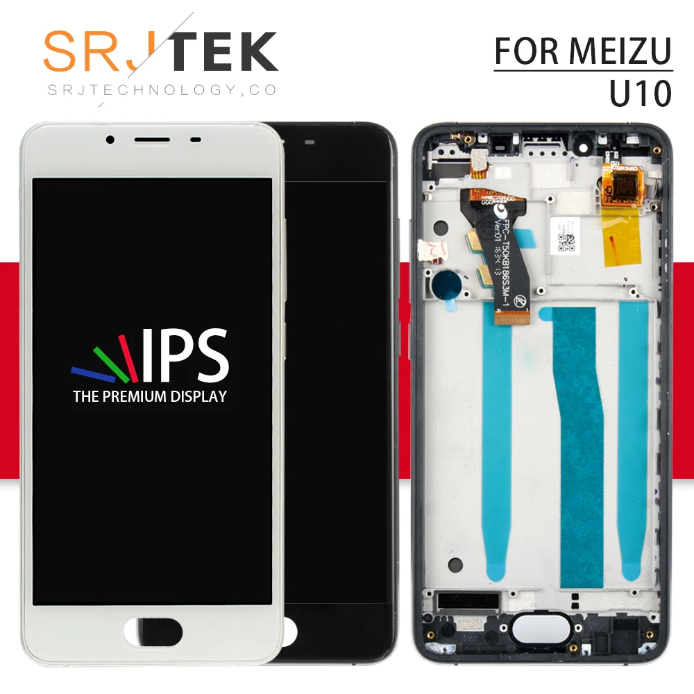 

Srjtek For MEIZU U10 LCD Display Panel Touch Screen Digitizer Sensor Glass Full Assembly/Frame 5.0"1280*720 For Meizu U10 Touch