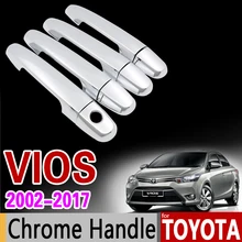 Для Toyota VIOS 2002- хром Ручка крышки отделки XP40 XP90 XP150 Soluna Vios БЕЛТА 2008 2012 автомобильные аксессуары для укладки