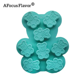 

Bear Cute Cartoon Shape Cake Cookies Chocolate Ice Cream Silicone Mold Kids Toy Baking Mold Kitchen Decoration Tools