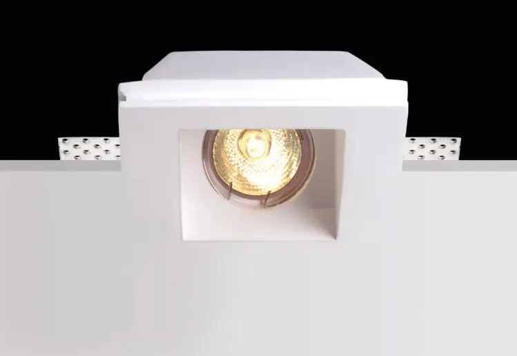 

LED Recessed gypsum ceiling light, plaster lamp, Pure white trimless down lamp, LED spots light, LED down light with LED bulb