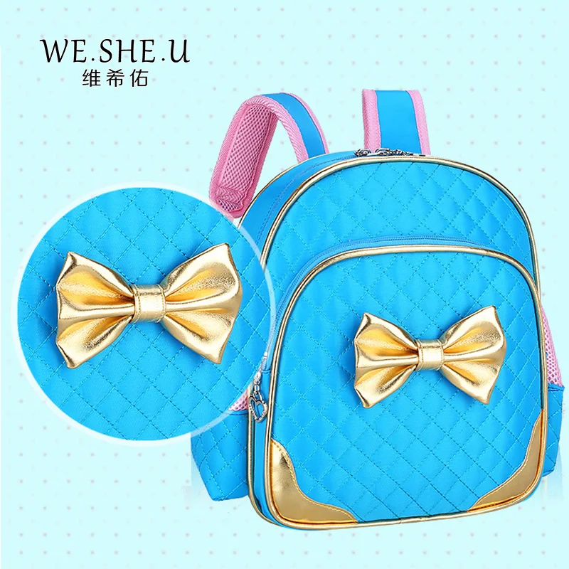 

WESHEU Children's School Bags Waterproof School Backpack Alleviate Excessive Burden Sweet Girls Schoolbag Princess Bags