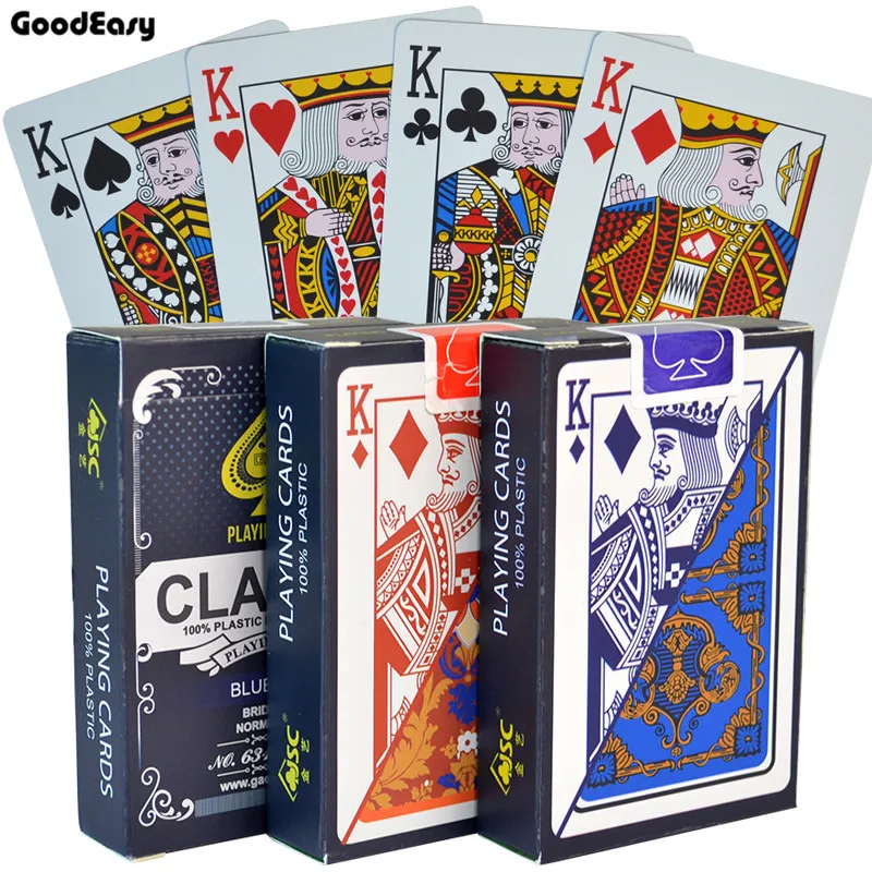 

PVC Poker Cards Waterproof Texas Hold'em Playing Cards Black Jack Plastic Game Card Poker Game Board Game Card Creative Gift