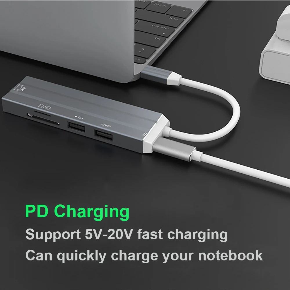 OULLX USB 3,1 мульти usb-хаб разветвитель с портами типа C SD Micro SD USB кардридер ПК Компьютерные аксессуары 4K HDMI usb-хаб