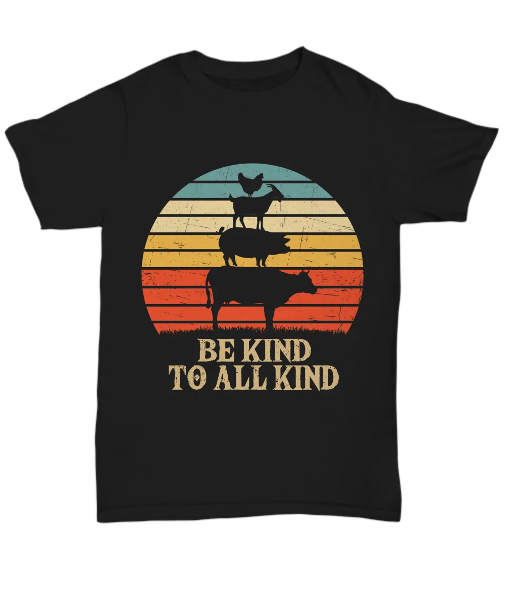 

Be Kind To Every Kind T Shirt Vegetarian Vegetable Vegan Veggies Vintage Retro Cool Casual pride t shirt men Unisex Fashion