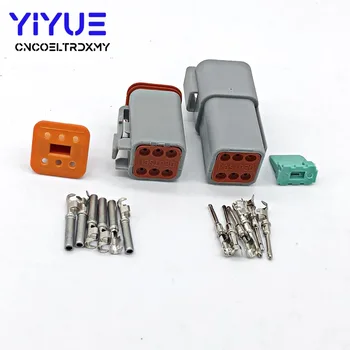 

1 Sets Deutsch DT 6 Pin Connector Kit Gray Waterproof electrical Connector DT06-6S/DT04-6P