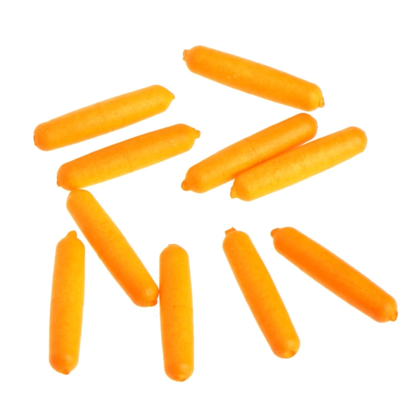 10 шт. маленький цилиндр из ЭВА поплавок наконечник визуальный бобы красный оранжевый желтый зеленый стоп Терминал аксессуары